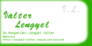 valter lengyel business card